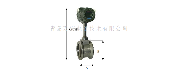 法兰卡装涡街黄瓜视频黄片安装尺寸(图1)